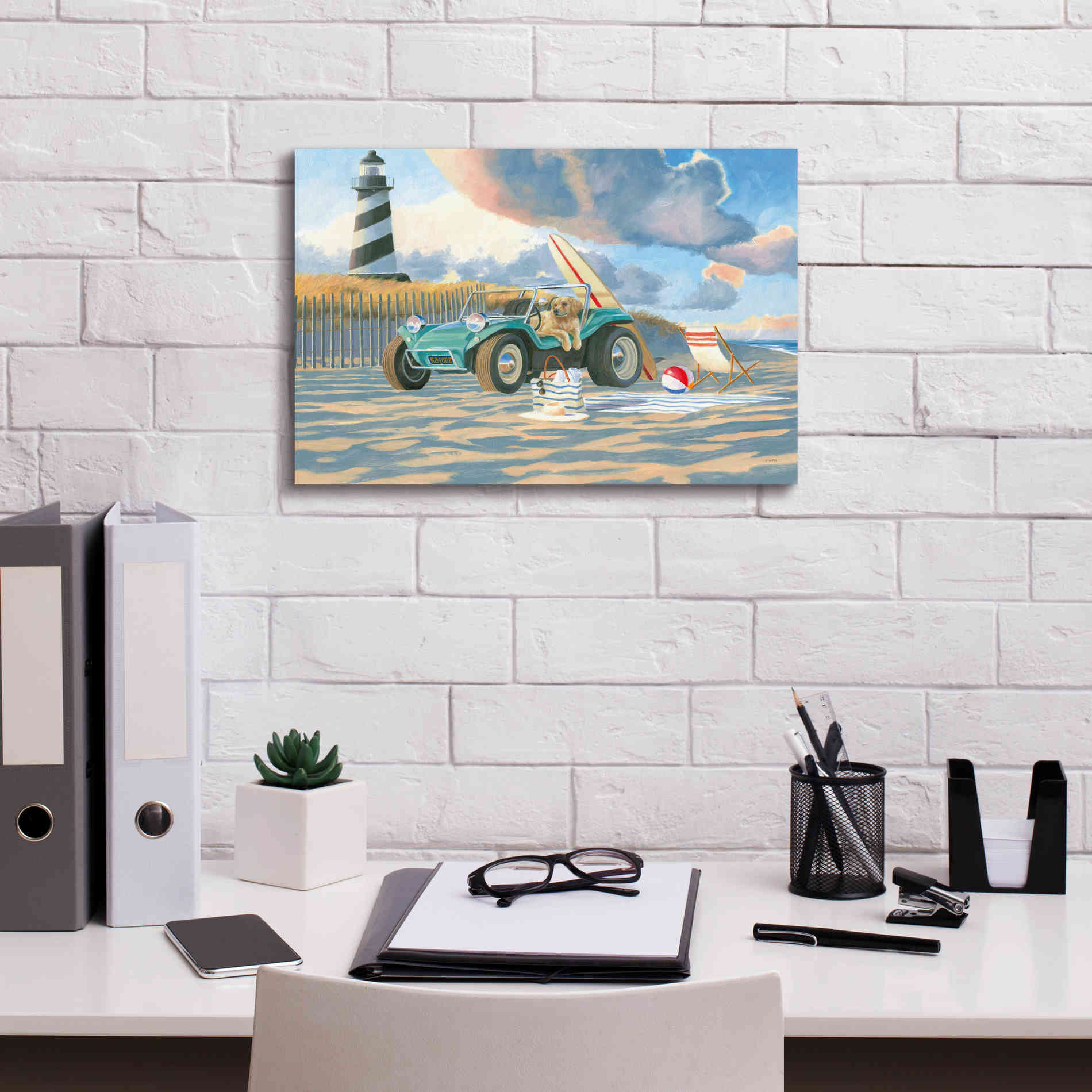'Beach Ride IV' by James Wiens, Canvas Wall Art,18 x 12