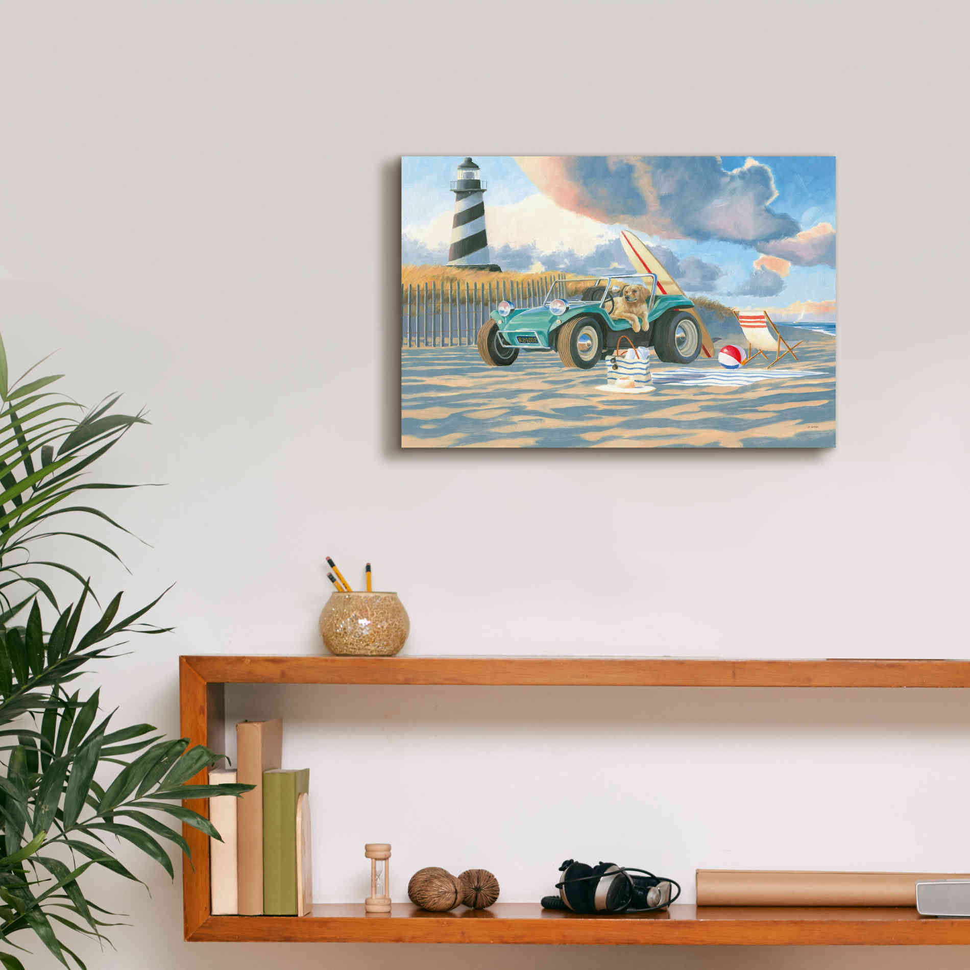 'Beach Ride IV' by James Wiens, Canvas Wall Art,18 x 12