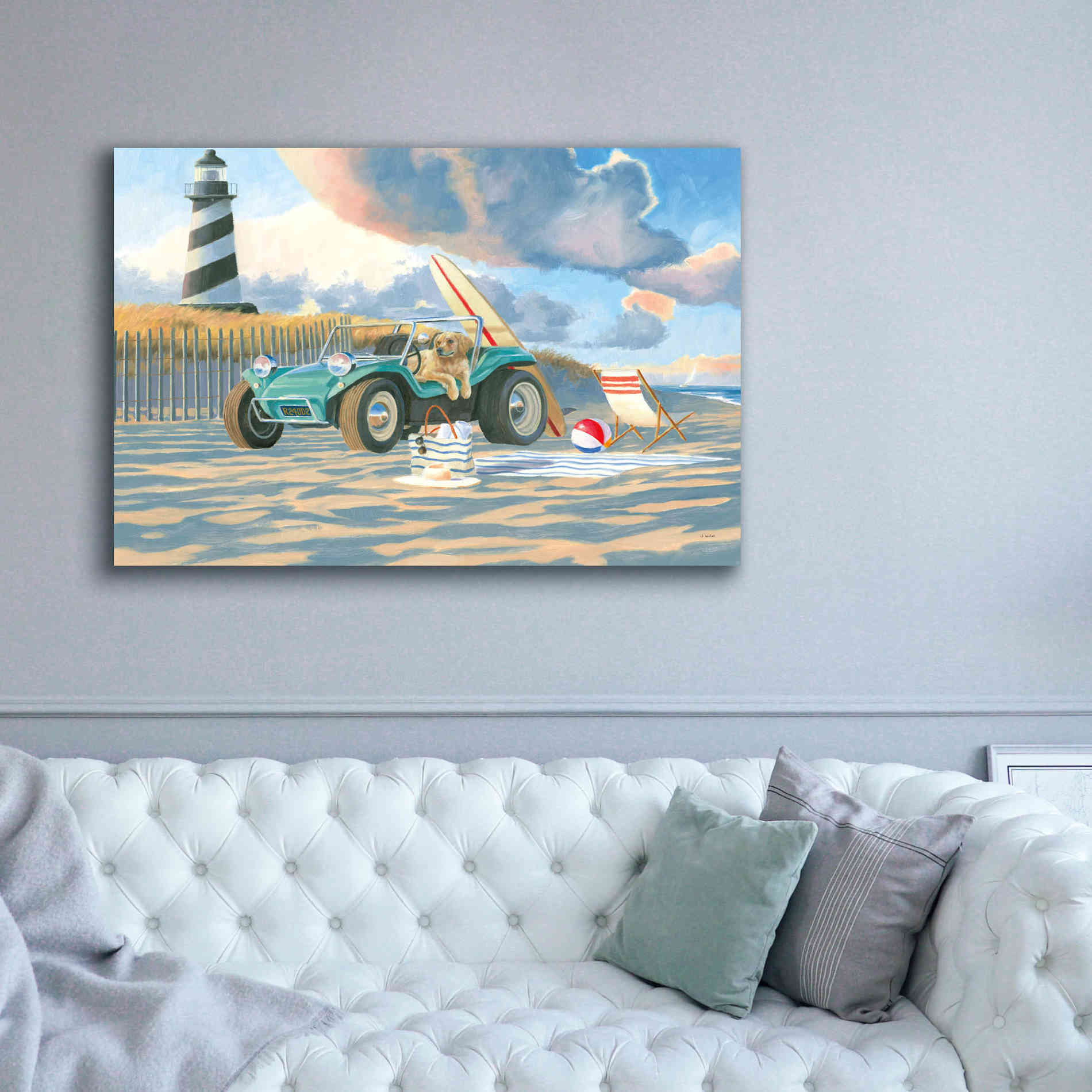 'Beach Ride IV' by James Wiens, Canvas Wall Art,60 x 40