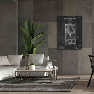'Mantel Clock Blueprint Patent Chalkboard,' Canvas Wall Art,40 x 54