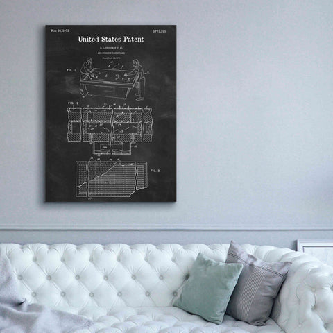 Image of 'Air Hockey Blueprint Patent Chalkboard,' Canvas Wall Art,40 x 54