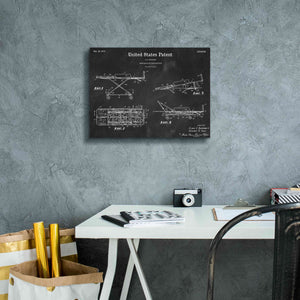 'EMT Stretcher Blueprint Patent Chalkboard,' Canvas Wall Art,16 x 12