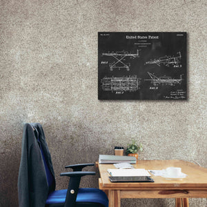 'EMT Stretcher Blueprint Patent Chalkboard,' Canvas Wall Art,34 x 26