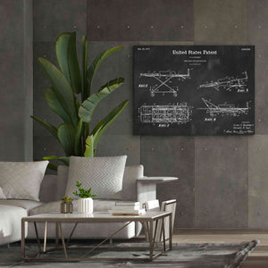 'EMT Stretcher Blueprint Patent Chalkboard,' Canvas Wall Art,54 x 40