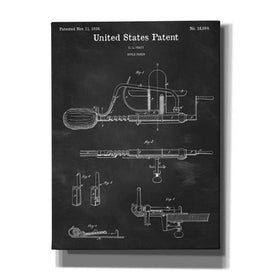 'Apple Parer Blueprint Patent Chalkboard,' Canvas Wall Art,12x16x1.1x0,18x26x1.1x0,26x34x1.74x0,40x54x1.74x0