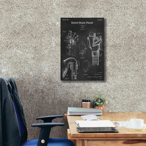 'Bagpipe Blueprint Patent Chalkboard,' Canvas Wall Art,18 x 26