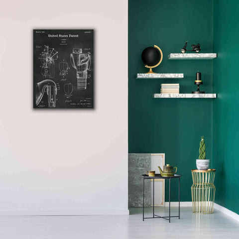 Image of 'Bagpipe Blueprint Patent Chalkboard,' Canvas Wall Art,26 x 34