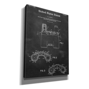 'Binoculars Blueprint Patent Chalkboard,' Canvas Wall Art,12x16x1.1x0,18x26x1.1x0,26x34x1.74x0,40x54x1.74x0