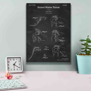 'Bottle Opener Blueprint Patent Chalkboard,' Canvas Wall Art,12 x 16