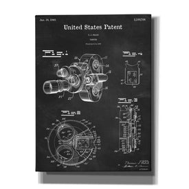 'Film Camera Blueprint Patent Chalkboard,' Canvas Wall Art,12x16x1.1x0,18x26x1.1x0,26x34x1.74x0,40x54x1.74x0