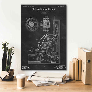 'Cash Register Blueprint Patent Chalkboard,' Canvas Wall Art,18 x 26