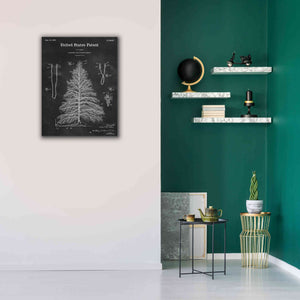 'Artificial Christmas Tree Blueprint Patent Chalkboard,' Canvas Wall Art,26 x 34