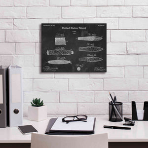 'Cigar Blueprint Patent Chalkboard,' Canvas Wall Art,16 x 12