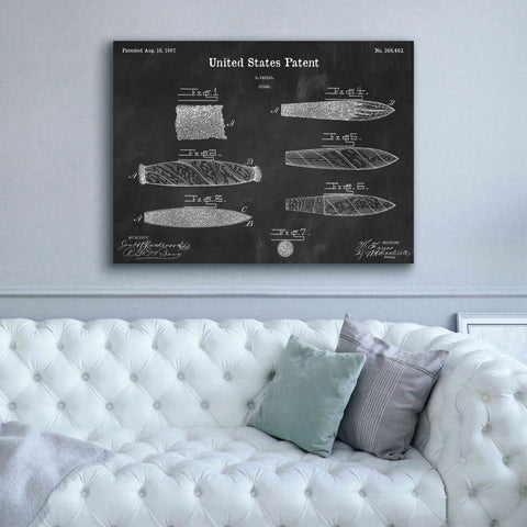 Image of 'Cigar Blueprint Patent Chalkboard,' Canvas Wall Art,54 x 40