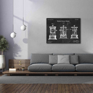 'Clock Blueprint Patent Chalkboard,' Canvas Wall Art,54 x 40