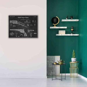 'Colt Revolver Blueprint Patent Chalkboard,' Canvas Wall Art,34 x 26