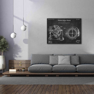 'Stellar Compass Blueprint Patent Chalkboard,' Canvas Wall Art,54 x 40