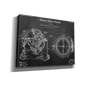 'Stellar Compass Blueprint Patent Chalkboard,' Canvas Wall Art,16x12x1.1x0,26x18x1.1x0,34x26x1.74x0,54x40x1.74x0