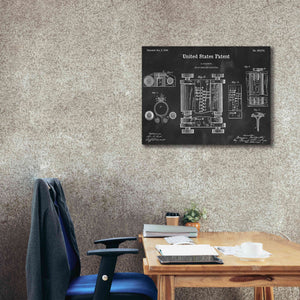 'Tubular Machine Blueprint Patent Chalkboard,' Canvas Wall Art,34 x 26