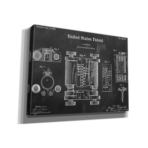 'Tubular Machine Blueprint Patent Chalkboard,' Canvas Wall Art,16x12x1.1x0,26x18x1.1x0,34x26x1.74x0,54x40x1.74x0