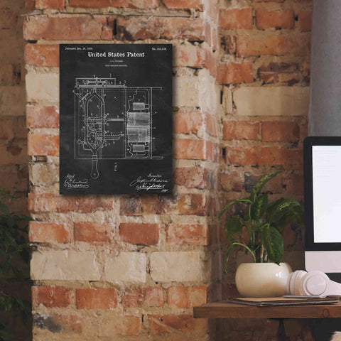 Image of 'Dish Washing Machine Blueprint Patent Chalkboard,' Canvas Wall Art,12 x 16