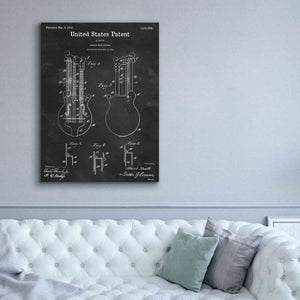'Double Bass Guitar Blueprint Patent Chalkboard,' Canvas Wall Art,40 x 54