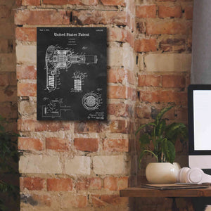 'Hair Dryer Blueprint Patent Chalkboard,' Canvas Wall Art,12 x 16