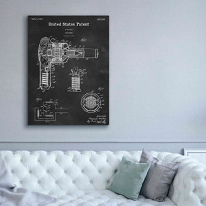 'Hair Dryer Blueprint Patent Chalkboard,' Canvas Wall Art,40 x 54