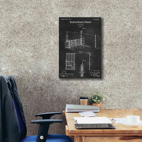 Image of 'Farm Gate Blueprint Patent Chalkboard,' Canvas Wall Art,18 x 26