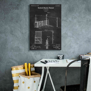 'Farm Gate Blueprint Patent Chalkboard,' Canvas Wall Art,18 x 26