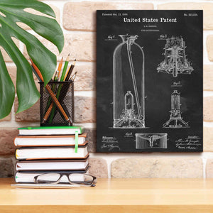 'Fire Extinguisher Blueprint Patent Chalkboard,' Canvas Wall Art,12 x 16