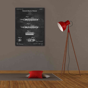 'Fountain Pen Blueprint Patent Chalkboard,' Canvas Wall Art,26 x 34