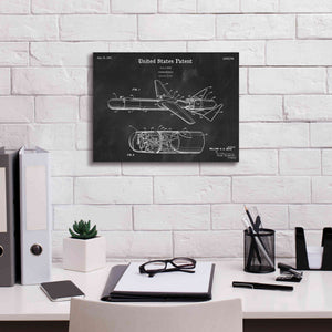 'Cold War Era Guided Missile Blueprint Patent Chalkboard,' Canvas Wall Art,16 x 12