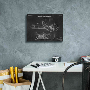 'Cold War Era Guided Missile Blueprint Patent Chalkboard,' Canvas Wall Art,16 x 12