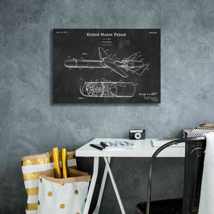 'Cold War Era Guided Missile Blueprint Patent Chalkboard,' Canvas Wall Art,26 x 18