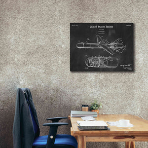 'Cold War Era Guided Missile Blueprint Patent Chalkboard,' Canvas Wall Art,34 x 26