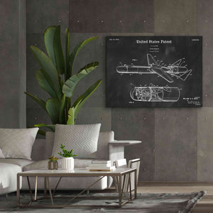 'Cold War Era Guided Missile Blueprint Patent Chalkboard,' Canvas Wall Art,54 x 40