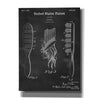 'Hair Brush Blueprint Patent Chalkboard,' Canvas Wall Art,12x16x1.1x0,18x26x1.1x0,26x34x1.74x0,40x54x1.74x0