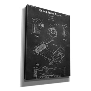 'Hair Curler Blueprint Patent Chalkboard,' Canvas Wall Art,12x16x1.1x0,18x26x1.1x0,26x34x1.74x0,40x54x1.74x0