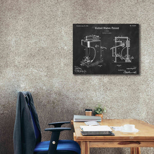 'Blacksmith's Hammer Blueprint Patent Chalkboard' Canvas Wall Art,34 x 26