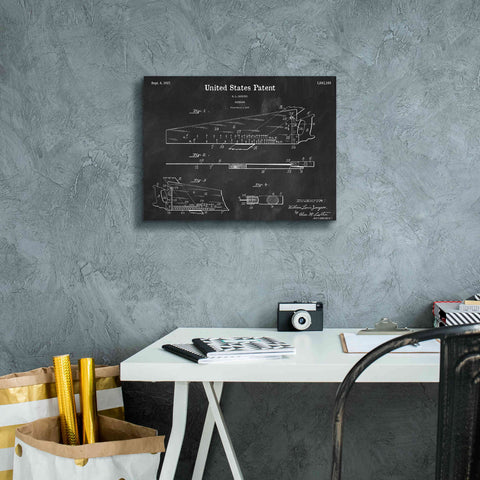 Image of 'Handsaw Blueprint Patent Chalkboard,' Canvas Wall Art,16 x 12