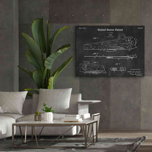 'Handsaw Blueprint Patent Chalkboard,' Canvas Wall Art,54 x 40