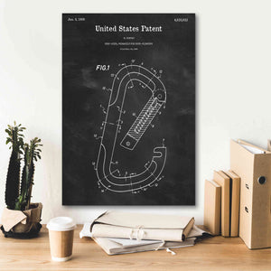 'Climbing Hook Blueprint Patent Chalkboard,' Canvas Wall Art,18 x 26