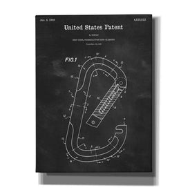 'Climbing Hook Blueprint Patent Chalkboard,' Canvas Wall Art,12x16x1.1x0,18x26x1.1x0,26x34x1.74x0,40x54x1.74x0
