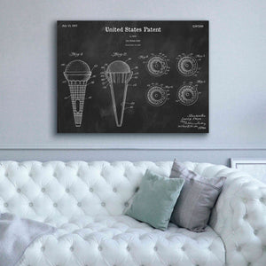 'Ice Cream Cone Blueprint Patent Chalkboard,' Canvas Wall Art,54 x 40
