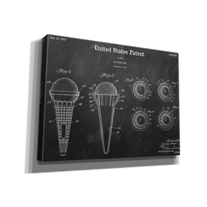 'Ice Cream Cone Blueprint Patent Chalkboard,' Canvas Wall Art,16x12x1.1x0,26x18x1.1x0,34x26x1.74x0,54x40x1.74x0