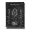 'Lock Blueprint Patent Chalkboard,' Canvas Wall Art,12x16x1.1x0,18x26x1.1x0,26x34x1.74x0,40x54x1.74x0