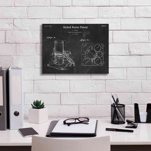 'Marine Line Secure Device Blueprint Patent Chalkboard,' Canvas Wall Art,16 x 12