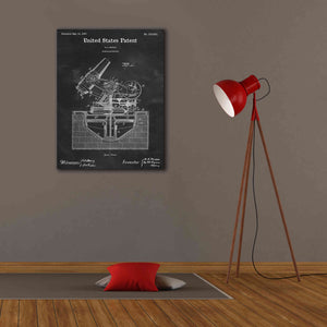 'Mortar Mounting Blueprint Patent Chalkboard,' Canvas Wall Art,26 x 34
