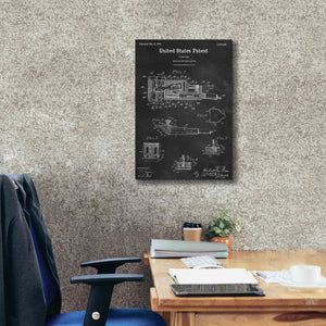 'Motor Hair Clipper Blueprint Patent Chalkboard,' Canvas Wall Art,18 x 26